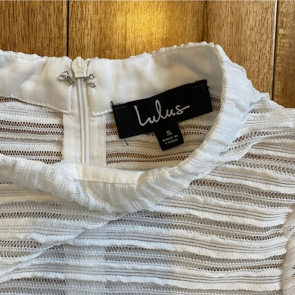 Lulus White Ruffled Long Sleeve Dress - Picture 3 of 5